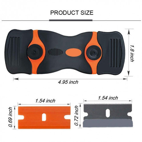Outil de nettoyage pour raclette à colle à double tête (orange) SH426E163-08