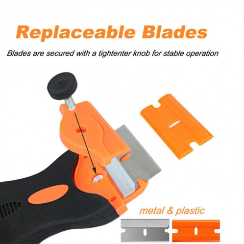 Outil de nettoyage pour raclette à colle à double tête (orange) SH426E163-08