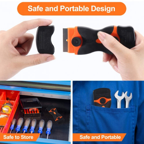 Outil de nettoyage pour raclette à colle à double tête (orange) SH426E163-08