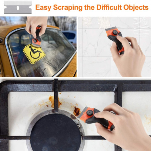 Outil de nettoyage pour raclette à colle à double tête (orange) SH426E163-08
