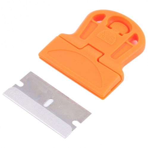 Cleage Squeegee Sticker Cleaner Cleaner Poignée de poignée en plastique (Orange) SH442E1638-06