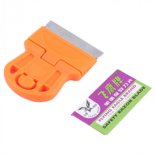 Cleage Squeegee Sticker Cleaner Cleaner Poignée de poignée en plastique (Orange) SH442E1638-06