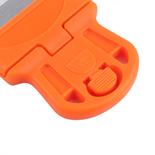 Cleage Squeegee Sticker Cleaner Cleaner Poignée de poignée en plastique (Orange) SH442E1638-06