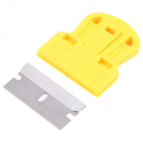 Remover de colle Squeegee Sticker Cleaner Clean Handin de poignée en plastique (jaune) SH442Y53-06