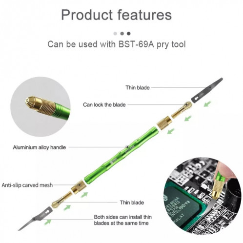Meilleur BST-69A + puce CPU Retirez les outils de colle diy couteau SB05391751-07