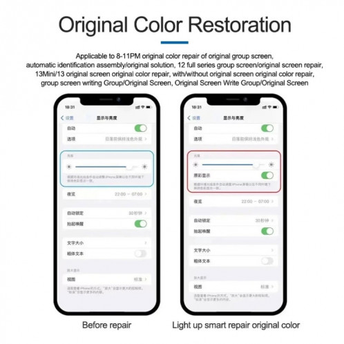 DL F210 Boîte de restauration de couleur d'origine multifonctionnelle pour iPhone 8-13 SH05811315-07