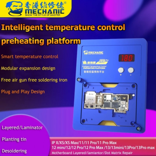 MECHANIC iT3 PRO Plate-forme de préchauffage à contrôle de température intelligent, SM600B914-09