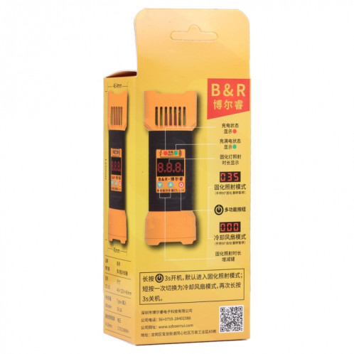 B&R ZS-100 Lampe de séchage UV 2 en 1 + outil de réparation de refroidisseur de ventilateur SH0618342-09