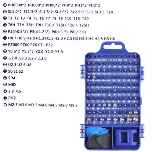 Kit d'outils de réparation de tournevis 115 en 1 SH06224-08