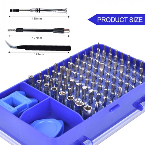 Kit d'outils de réparation de tournevis à manche en métal 115 en 1 SH06231554-09