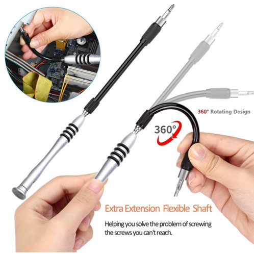 Kit d'outils de réparation de tournevis à manche en métal 115 en 1 SH06231554-09
