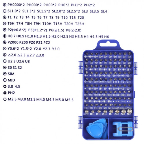 Kit d'outils de réparation de tournevis à manche en métal 115 en 1 SH06231554-09