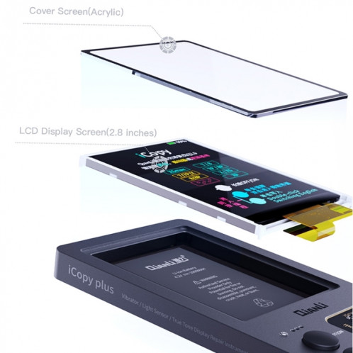 Pour iPhone 6 14 Pro Max 3 en 1 Qianli iCopy Plus 2.2 Ensemble de programmeur de détection de réparation, SQ691A1919-011