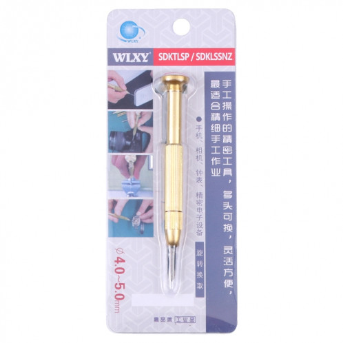WLXY WL800 Tournevis de réparation à poignée en cuivre à pointe croisée, diamètre de lot de 4 mm SW1451173-06