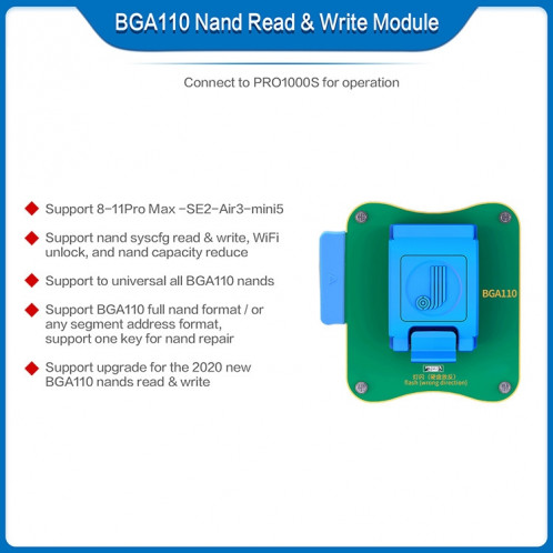 JC BGA110 NAND Module pour iPhone 8 ~ 11 Pro Max SJ80051750-014