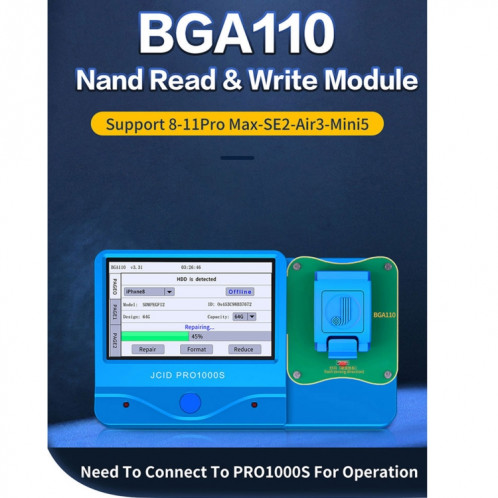 JC BGA110 NAND Module pour iPhone 8 ~ 11 Pro Max SJ80051750-014
