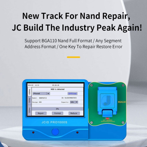 JC BGA110 NAND Module pour iPhone 8 ~ 11 Pro Max SJ80051750-014