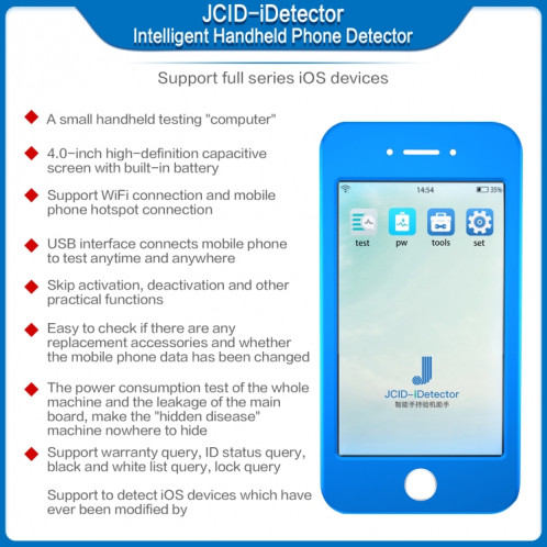IDetector portable intelligent JCID pour les appareils iOS de la série complète SJ90031056-010