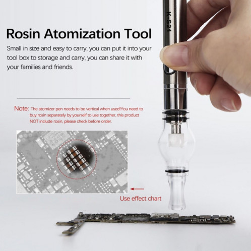 Kaisi K-S21 Stylo-stylo Rosin Toomization Machine de machine de court-circuit (noir) SK952B1326-06