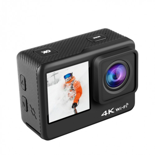 C1 double écran 2,0 pouces + écran 1,3 pouces Caméscope avec caméra d'action sport WiFi 4K anti-secousse avec boîtier étanche, Allwinner V316, grand angle 170 degrés (noir) SH064B939-012