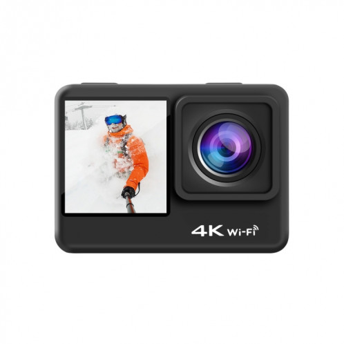 C1 double écran 2,0 pouces + écran 1,3 pouces Caméscope avec caméra d'action sport WiFi 4K anti-secousse avec boîtier étanche, Allwinner V316, grand angle 170 degrés (noir) SH064B939-012