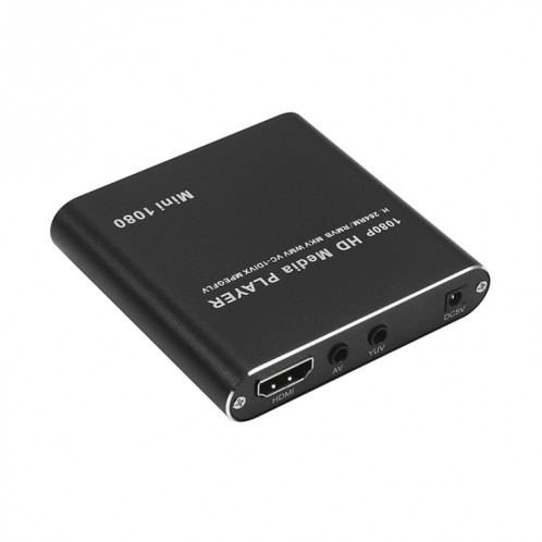 MINI 1080P Full HD Media USB HDD Boîte de lecteur de carte SD / MMC, (noir) SH602A400-07