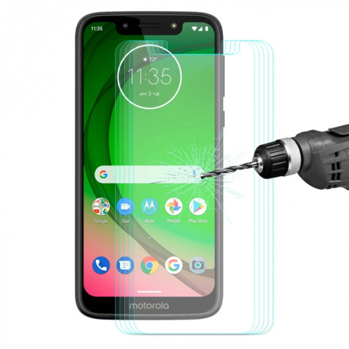 5 PCS ENKAY Hat-Prince 0.26mm 2.5D 9H Film de protection en verre trempé pour Motorola Moto G7 Play SE03101280-09
