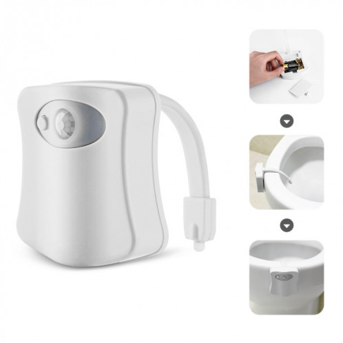 Veilleuse de toilette activée par mouvement, salle de bains de salle de bains de lumière de toilette à LED SH0751940-013