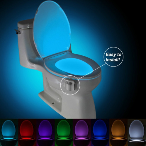Veilleuse de toilette activée par mouvement, salle de bains de salle de bains de lumière de toilette à LED SH0751940-013