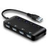 Hub USB3.0 ultra rapide à 4 ports avec commutateur SH09351707-07