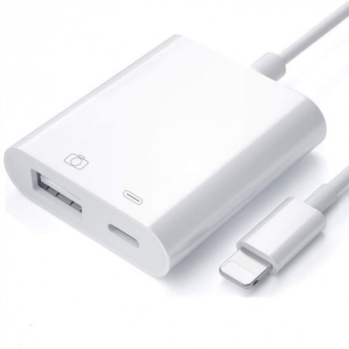 ZS-KL21806 2 IN 1 8 broches à USB 3.0 + Camera USB Read OTG Adaptateur, compatible avec le système iOS 13 et au-dessus SH0866946-013