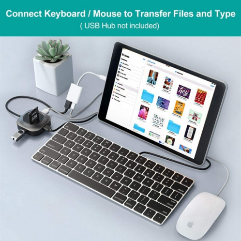 ZS-KL21806 2 IN 1 8 broches à USB 3.0 + Camera USB Read OTG Adaptateur, compatible avec le système iOS 13 et au-dessus SH0866946-013