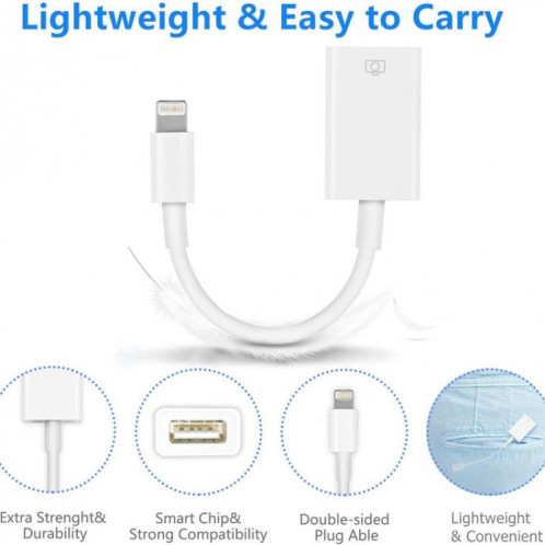 FA-STAR ZS-KL21826 8 broches vers USB 3.0 Adaptateur OTG, Prise en charge IOS 13 et au-dessus SH0901876-016