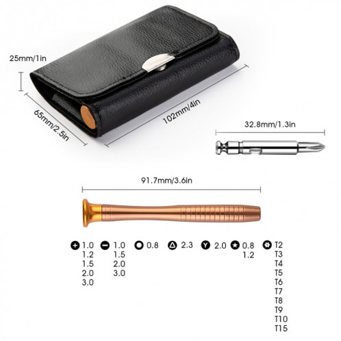 27 en 1 à aspiration magnétique Portable type de portefeuille de tournevis ensemble outil de maintenance de tablette de téléphone portable SH12761182-011