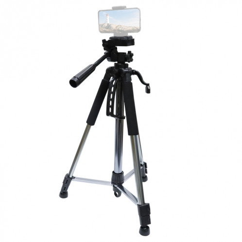 Support de diffusion en direct pour trépied d'appareil photo L-1200 pour téléphones portables, appareils photo, projecteurs Trépied réglable universel 55-148CM (argent) SH1417479-06