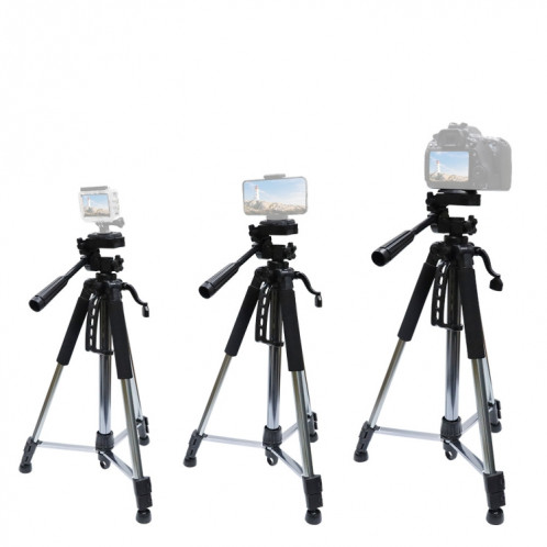 Support de diffusion en direct pour trépied d'appareil photo L-1200 pour téléphones portables, appareils photo, projecteurs Trépied réglable universel 55-148CM (argent) SH1417479-06