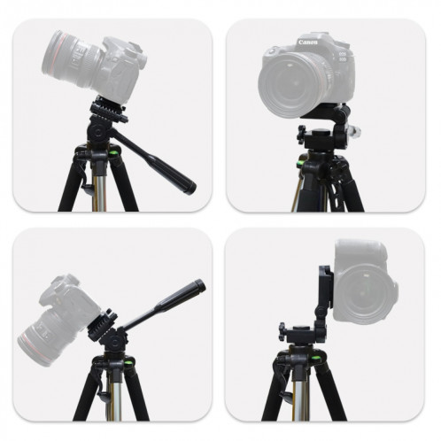 Support de diffusion en direct pour trépied d'appareil photo L-1200 pour téléphones portables, appareils photo, projecteurs Trépied réglable universel 55-148CM (argent) SH1417479-06