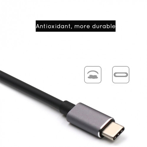 Convertisseur USB-C / Type-C vers HD 4K HDMI + RJ45 + USB 3.0 + USB 2.0 + PD 5 en 1 HUB SH15921648-07