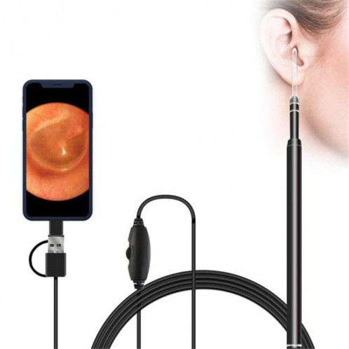 Cire d'oreille d'endoscope numérique de type d'oreille d'otoscope d'inspection numérique 3 en 1 USB HD SH16211401-08