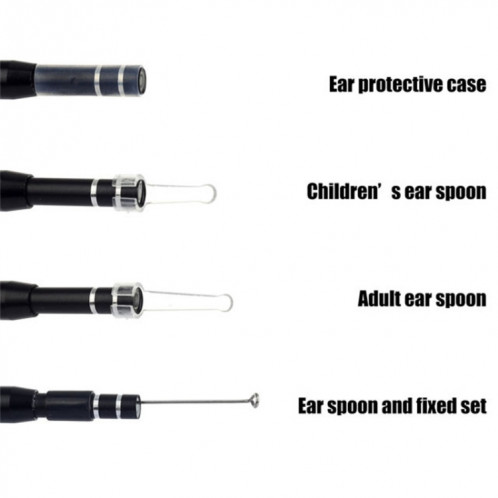 Cire d'oreille d'endoscope numérique de type d'oreille d'otoscope d'inspection numérique 3 en 1 USB HD SH16211401-08