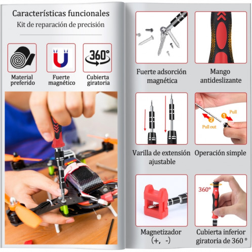Jeu d'outils de maintenance de démontage d'ordinateur de téléphone portable de tournevis de précision 115 en 1 (jaune) SH801D1008-011