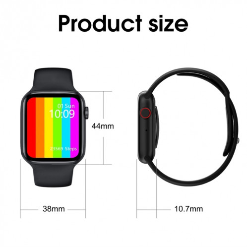 Montre intelligente à écran couleur IPS W26 de 1,75 pouces, étanche IP68, surveillance de la température de soutien / surveillance de la fréquence cardiaque / surveillance de la pression artérielle / surveillance SH401A1050-017