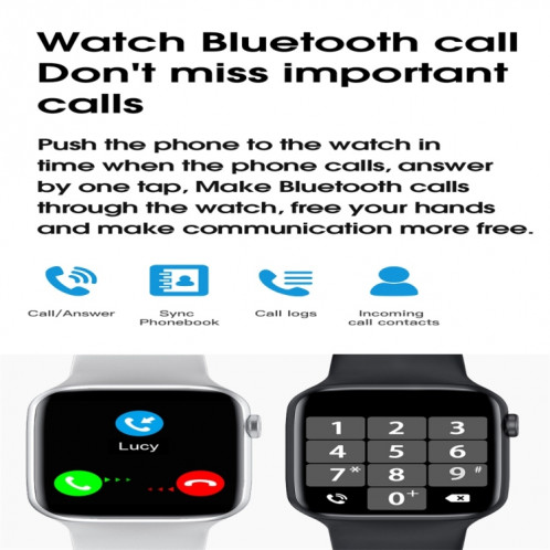 Montre intelligente à écran couleur IPS W26 de 1,75 pouces, étanche IP68, surveillance de la température de soutien / surveillance de la fréquence cardiaque / surveillance de la pression artérielle / surveillance SH401B878-017