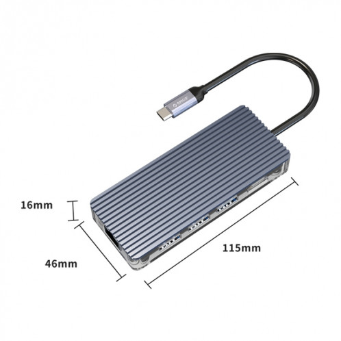 ORICO WB-6RJ MOYEU Transparent 6 en 1 Type-C SO21031175-017