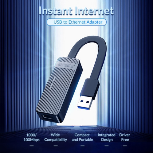 ORICO UTK-U3-BK Adaptateur USB vers Ethernet （1000 mbit） SO27781817-015