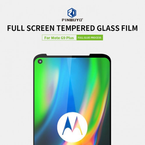 Pour Motorola Moto G9 plus Pinwuyo 9H 2.5D Film de verre trempé en plein écran (noir) SP411A1148-012