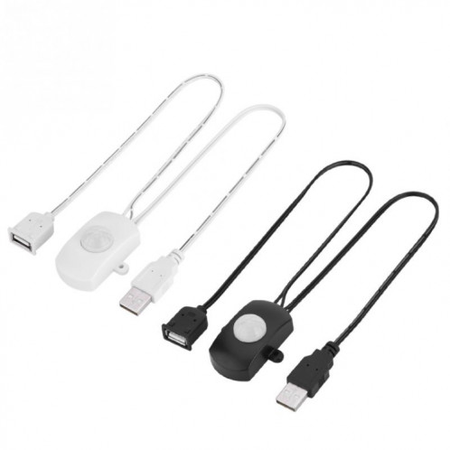 DC 5V / 12V / 24V USB corps infrarouge PIR capteur de mouvement commutateur commutateur de détecteur de mouvement humain pour bande lumineuse LED (noir) SH501A474-07