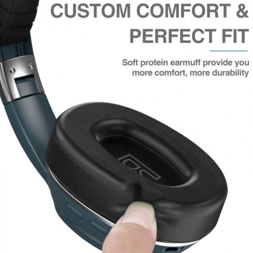 VJ320 Bluetooth 5.0 casque sans fil pliable monté sur la tête prend en charge la carte TF avec micro (bleu) SH301B835-020
