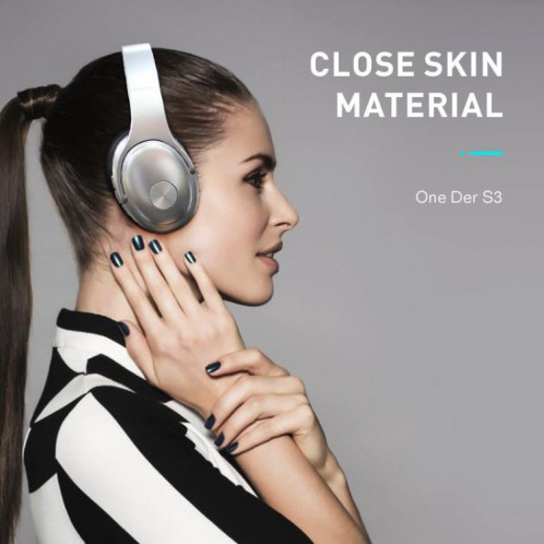 OneDer S3 2 en 1 casque et haut-parleur portable sans fil Bluetooth casque antibruit sur l'oreille stéréo (noir) SO801A1859-010