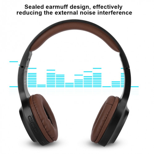 BT1605 Casque sans fil Bluetooth stéréo pliable monté sur la tête Bluetooth 5.0 avec microphone Jack audio 3,5 mm SH34311740-06